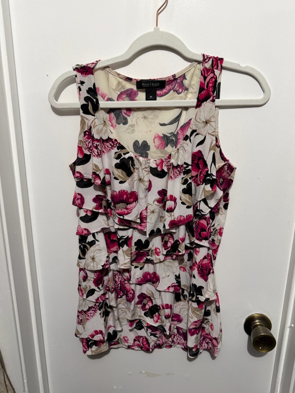 WHBM - Ruffle tiered, tank strap, slinky top